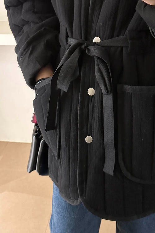quilt jacket (black)