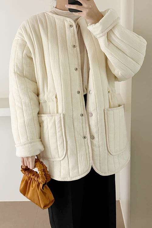 quilt jacket  (cream)