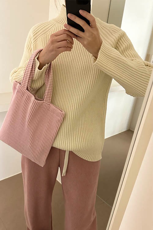 day by knit (cream, pink)