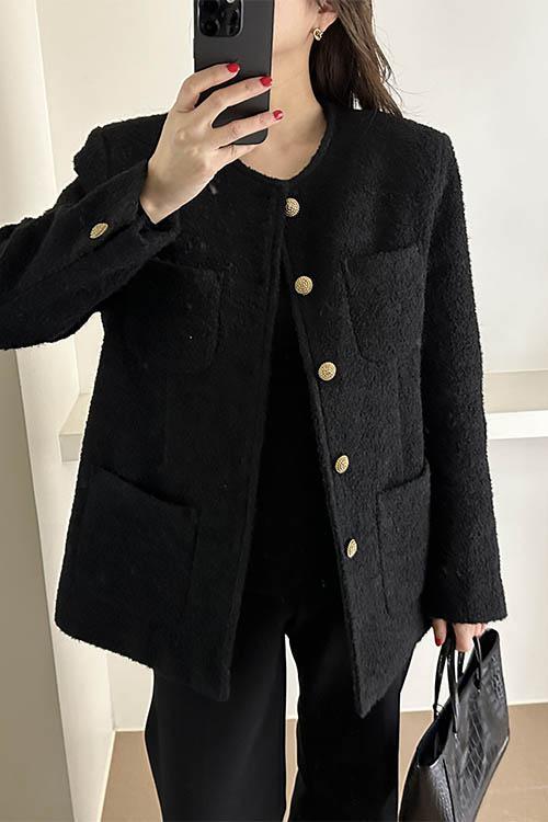 pure tweed jacket (black)