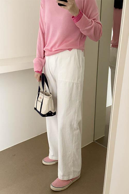 pocket pants (white)
